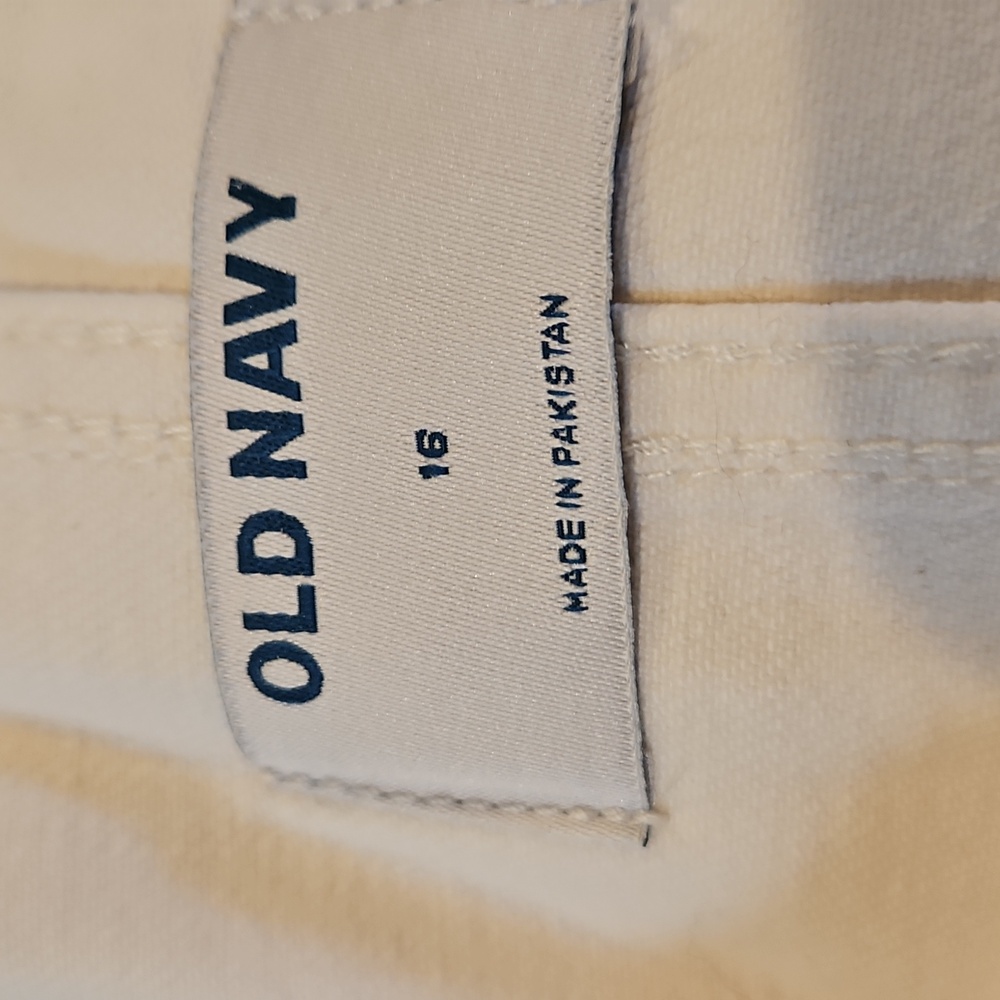 Old Navy Women's White Denim Overalls 16 New Without Tags - Picture 3 of 4
